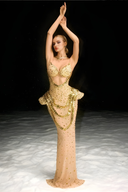 Arygon Strapless Cutout Crystal Maxi Dress