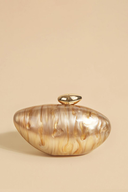 Acrylic Metal Button Clutch Bag