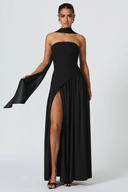 Draped Scarf-Style Maxi Dress