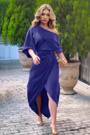 Graceful Satin Ruched Maxi Dress