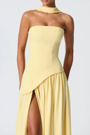 Draped Scarf-Style Maxi Dress