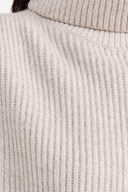 Cowl Neck Waisted Side Slit Midi Sweater Dress