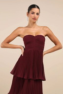 Strapless Ruffle Tier Maxi Dress