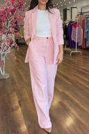 Pink Elegant and Modern Two-piece Suit