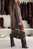 Sweater Layered Ruffle Mini Dress Set