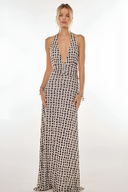 Camoni Polka Dot Flowy Diary Maxi Dress