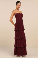 Strapless Ruffle Tier Maxi Dress