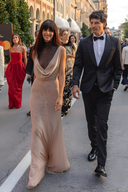 Sheer Mock Neck Cowl Front Maxi Dress