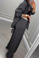 Fashion Sports Style Colorblock Lapel Blazer Set
