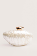 Acrylic Metal Button Clutch Bag