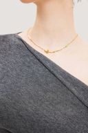 Faux Pearl Rose Necklace