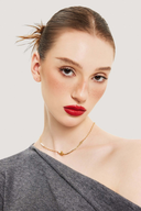 Faux Pearl Rose Necklace