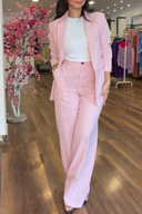 Pink Elegant and Modern Two-piece Suit