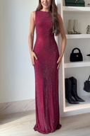 Sparkling Hotfix Sleeveless Bodycon Maxi Dress