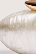 Acrylic Metal Button Clutch Bag