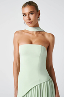 Draped Scarf-Style Maxi Dress