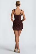 Cornelia Mini Dress - Plum Brown