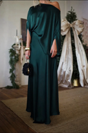 Convertible Draped Top & A-Line Maxi Skirt Set