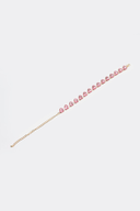 Stud Heart Shape Faux Pink Crystal Necklace