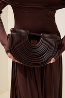 PU Semi-Circular Woven Bag