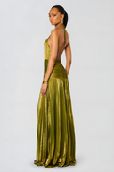 Thalia Shimmering Peridot Maxi Dress