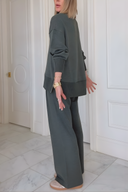 High-Neck Zipper Lounge Set