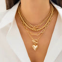 Vintage Big Heart Pendant Necklace