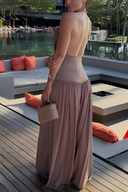 Lightweight Chic Draped High Rise Elastic Waist Wide-leg Pants
