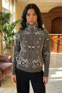 Bandana Patterned Cardigan