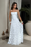 Floral Lace Spaghetti Strap Maxi Dress