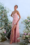 Frilled Bloom Elegance Maxi Dress